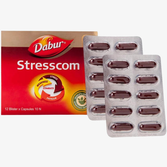 Dabur Stresscom Capsules (2 STRIP PACK) - kaledawale