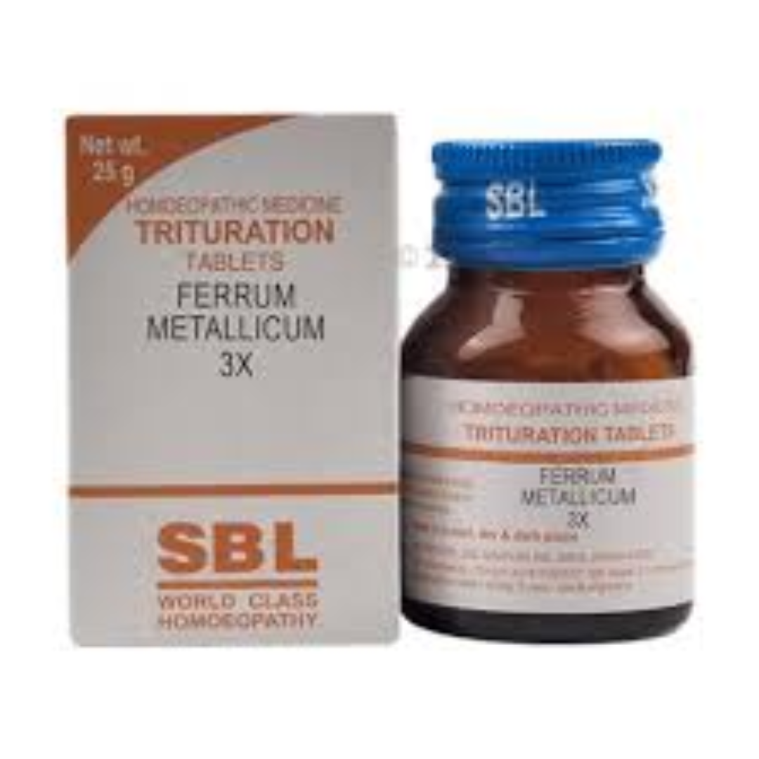 SBL FERUM METALLICUM 3X TABLET 25GM - kaledawale