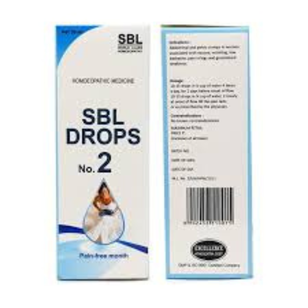 SBL DROP NO.2- PAIN FREE MONTH 30ML - kaledawale