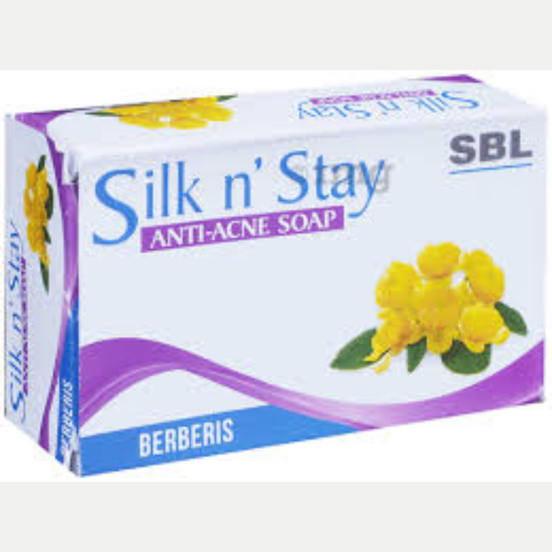 SBL SILK N' STAY ANTI ACNE SOAP (BERBERIS) 75GM - kaledawale