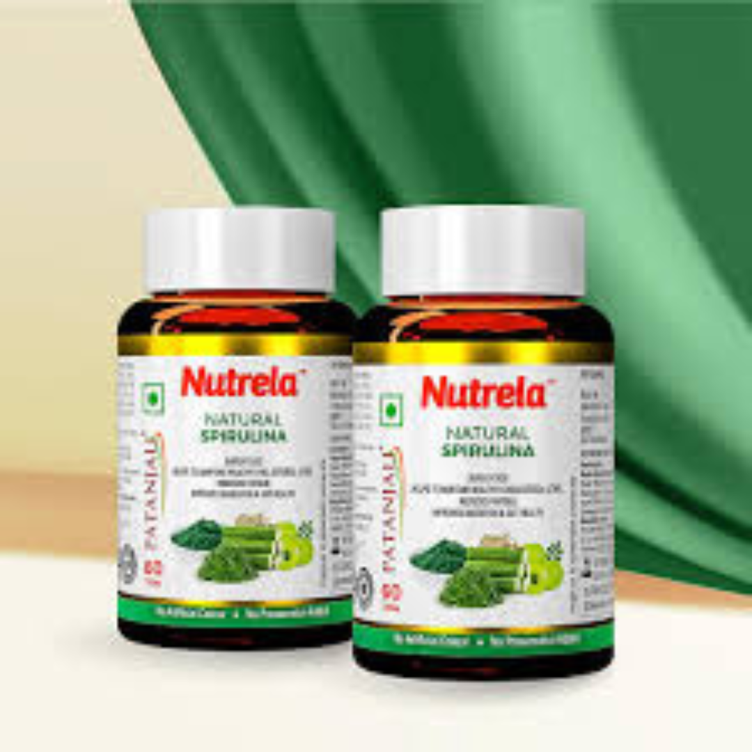 Patanjali NUTRELA NATURAL SPIRULINA 60 TAB. - kaledawale