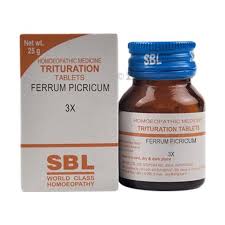 SBL FERUM PICRICUM 3X TABLET 25GM - kaledawale